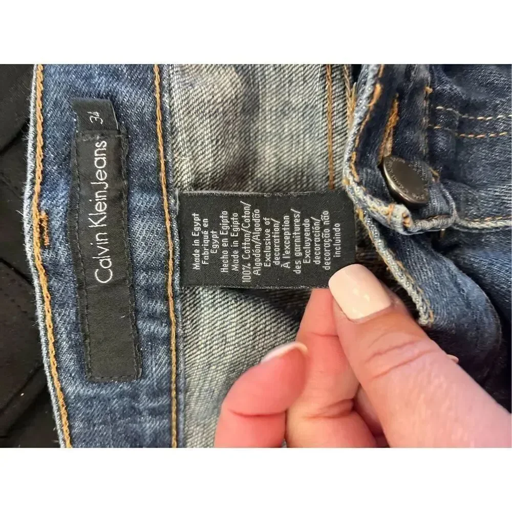 Calvin Klein Mens Relaxed Straight Fit Jeans sz 34